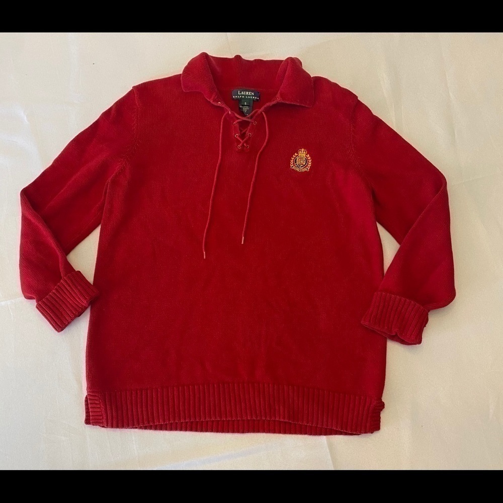 LAUREN RALPH LAUREN Women’s Lace Up Sweater S